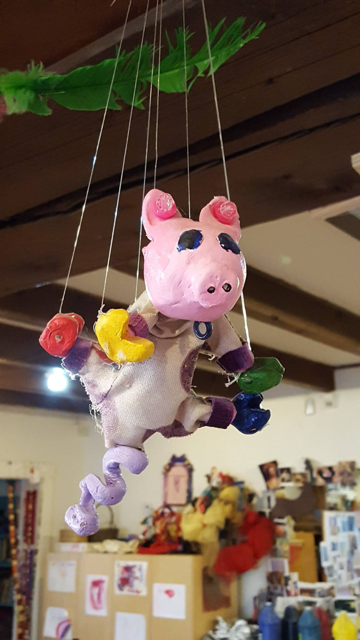 childs puppet of a pig
