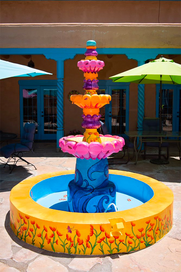 The fountain at Casa De Benavides Bed and Breakfast Inn