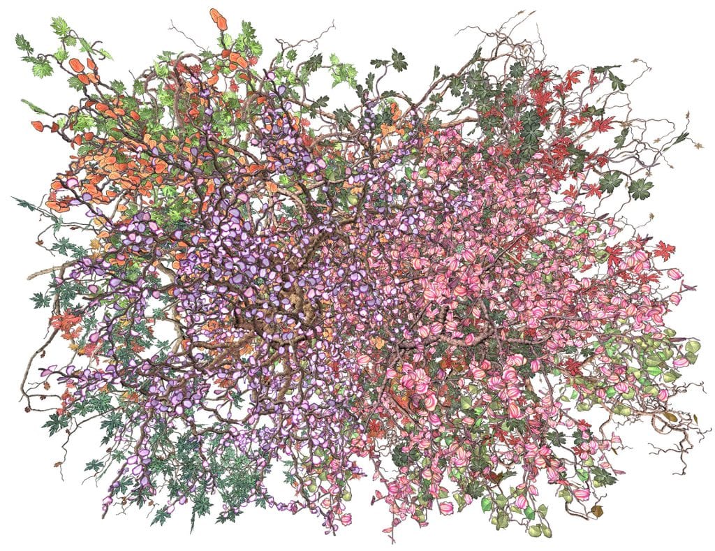 digital artwork entitled Bouquet by Jennifer Steinkamp