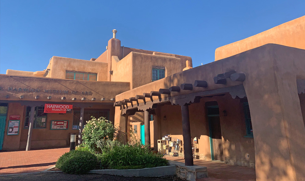 an exterior view of the Harwood Museum